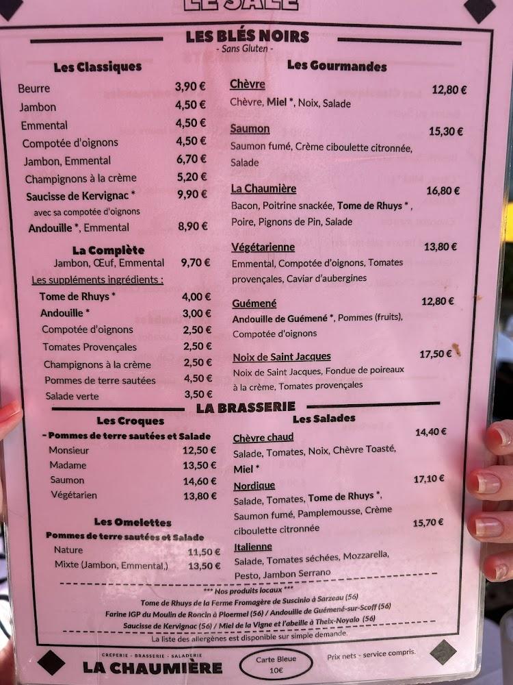 La Chaumière - Menu Image 1