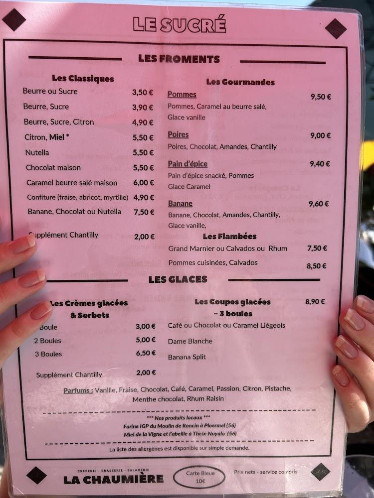 La Chaumière - Menu Image 2